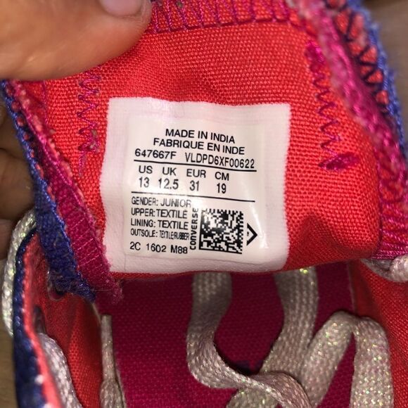 Double Tongue Junior Converse 13 periwinkle - Picture 6 of 9